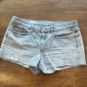 GAP Women's Light Blue Distressed Denim Shorts size 29